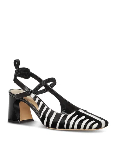 Fendi Women's Tigre Calf Hair & Leather Slingback Pumps In Blue