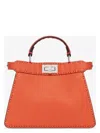 Fendi Red Selleria Bag With 306 Hand-sewn Topstitches In Foxpallad