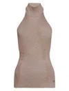 Fendi Dove Grey Wool And Viscose Top In Ash