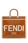 Fendi Women Two-tone Canvas Medium Sunshine Shopping Bag In Multicolor