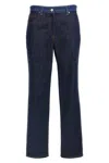 Fendi Two-tone Cotton Denim Jeans In Blue