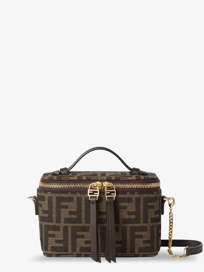 Fendi Women Vanity Ff Jacquard Fabric Shoulder Bag In Multi