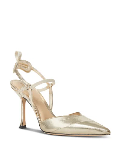 Fendi Women's Very Colibri Metallic Leather Stiletto Pumps In Gold
