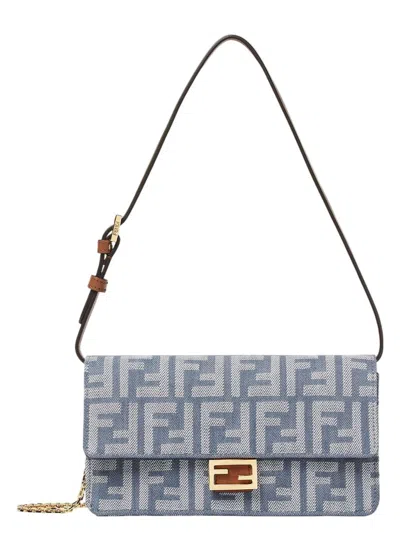 Fendi Women's Wallet On Chain Tessuto Ff Qb4