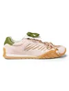 Fendi Wave Pulse Suede Sneakers With Satin Inserts In Multi