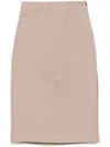 Fendi Linen Midi Skirt In Multicolor