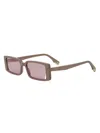 Fendi Way 53mm Rectangular Sunglasses In Brown