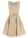 Fendi Abito Wool Silk In Neutral