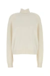 Fendi Maglione In Misto Cashmere Bianco Donna In White
