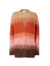 Fendi Gradient Mohair And Wool Oversized Cardigan Clothing In Multi