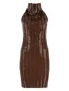 Fendi Sequin-embellished Wool Mini Dress