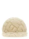 Fendi Baseball Hat Wool Curved Brim In Ivory