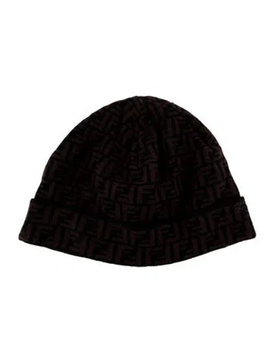 Pre-owned Fendi Women's Wool Beanie In Brown