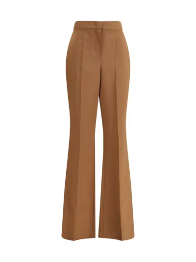 Fendi Women Wool Charleston Pants In Brown