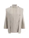 Fendi Women Wool Coat With Removable Hood In Multicolor