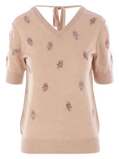 FENDI WOMEN'S WOOL CROPPED SWEATER