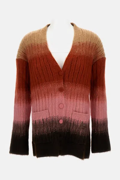 Fendi Women Wool Mohair Cardigan In Multi