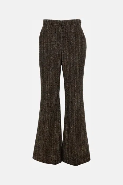FENDI FENDI WOMEN WOOL TROUSERS
