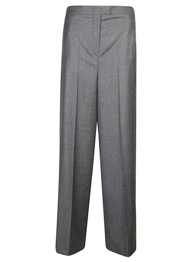 Fendi Women Wool Trousers In Gray