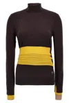 Fendi Long-sleeved Polo Neck Jumper In Multi