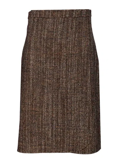 FENDI FENDI WOMEN WRAP MIDI SKIRT
