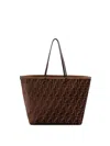 Fendi Roll Large Shopper In Ff Jacquard Velvet Bags In Multi