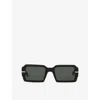 Fendi Womens Black Fe40073u Graphy Rectangle-frame Acetate Sunglasses In Black