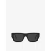 Fendi Womens Fe40118i Signature Acetate Sunglasses Black In Black