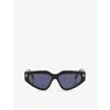 Fendi Womens Fe40163u Cat-eye Acetate Sunglasses Black