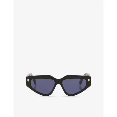 Fendi Womens Fe40163u Cat-eye Acetate Sunglasses Black