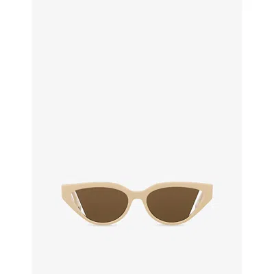 Fendi Womens Brown Fe40009i  Way Cat-eye Acetate Sunglasses