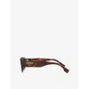 Fendi Womens Brown Fe40125i Cat-eye Tortoiseshell Acetate Sunglasses