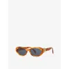 Fendi Womens Brown Fe40140u Cat-eye Tortoiseshell Acetate Sunglasses