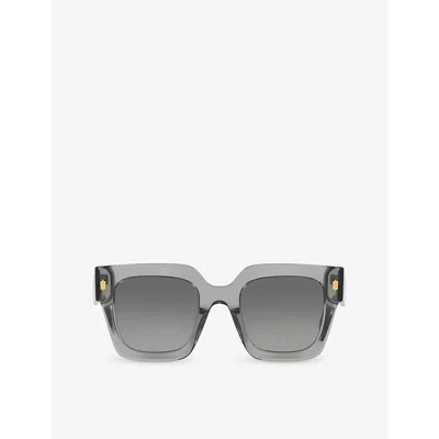 Fendi Womens Grey Fe40101i Roma Square-frame Acetate Sunglasses In Gray