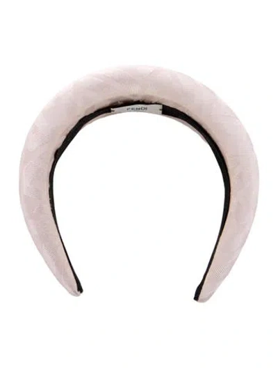 Pre-owned Fendi Womens' Patterned Headband In Pink