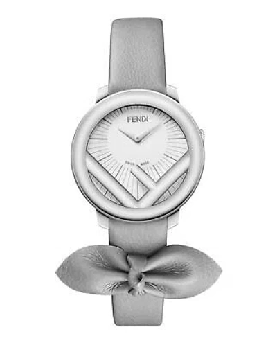 Pre-owned Fendi Womens Run Away Stainless Steel 28mm Strap Fashion Watch