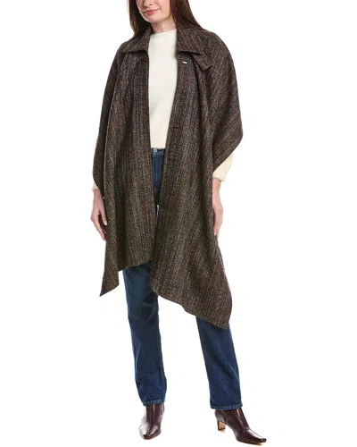 Fendi Wool & Alpaca-blend Cloak In Brown