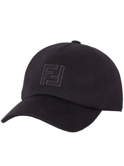 Fendi Wool And Cashmere Baseball Hat In Neutral