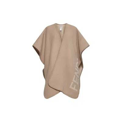 FENDI WOOL AND CASHMERE PONCHO