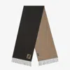 Fendi Wool And Cashmere Fringed Scarf Accessories In Black