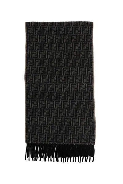 Fendi Wool And Cashmere Scarf In Gray