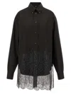 Fendi Wool And Lace Shirt In Brown