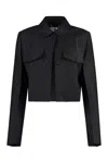 Fendi Black Tailored Cropped Blazer In Black