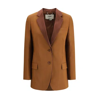 FENDI WOOL AND MOHAIR BLAZER