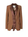 Fendi Women Single-breasted Tailored Blazer In Brown