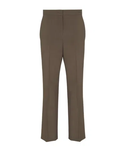 Fendi Wool And Mohair Pants In Brown