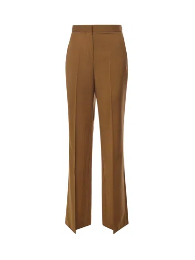 Fendi Wool And Mohair Trousers In Brown