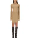 Fendi Wool And Silk Dress In Neutral