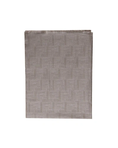 Fendi Wool And Silk Scarf In Beige