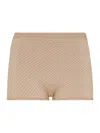 Fendi Beige Ff Wool Shorts In Brown